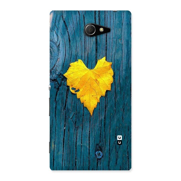 Yellow Leaf Back Case for Sony Xperia M2