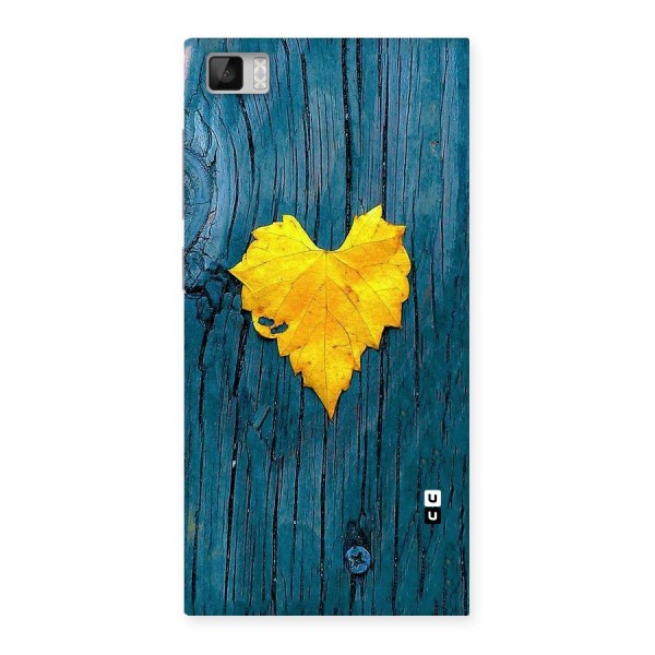 Yellow Leaf Back Case for Xiaomi Mi3