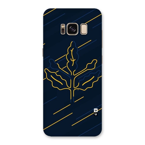 Yellow Leaf Line Back Case for Galaxy S8
