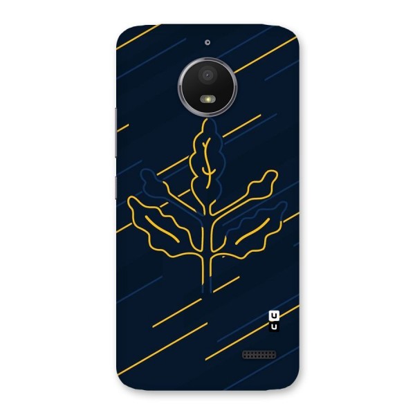 Yellow Leaf Line Back Case for Moto E4