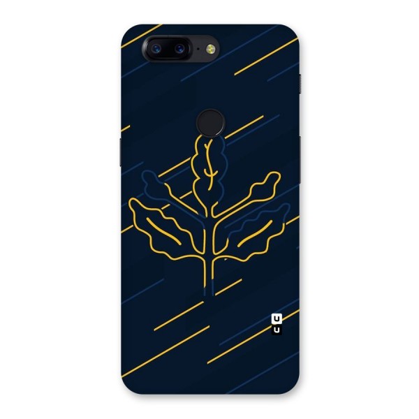 Yellow Leaf Line Back Case for OnePlus 5T