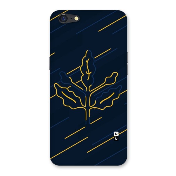 Yellow Leaf Line Back Case for Oppo A71