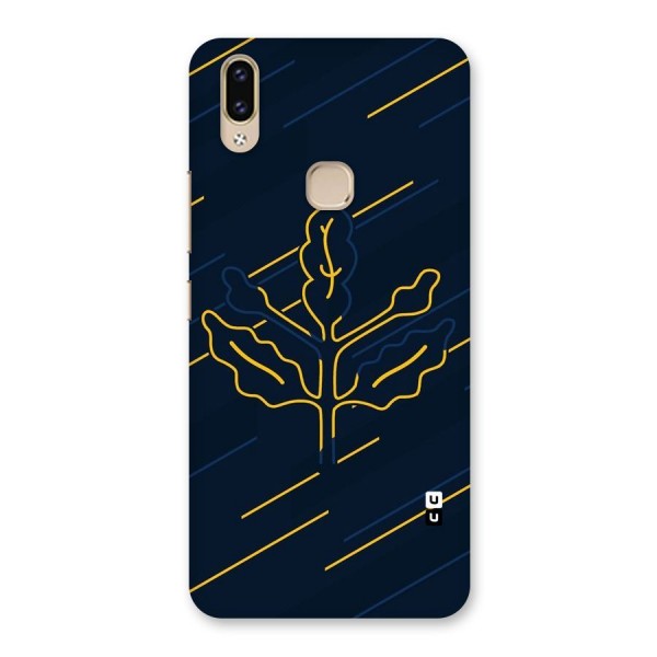 Yellow Leaf Line Back Case for Vivo V9