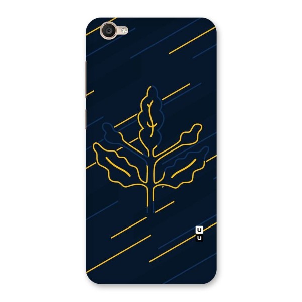 Yellow Leaf Line Back Case for Vivo Y55s