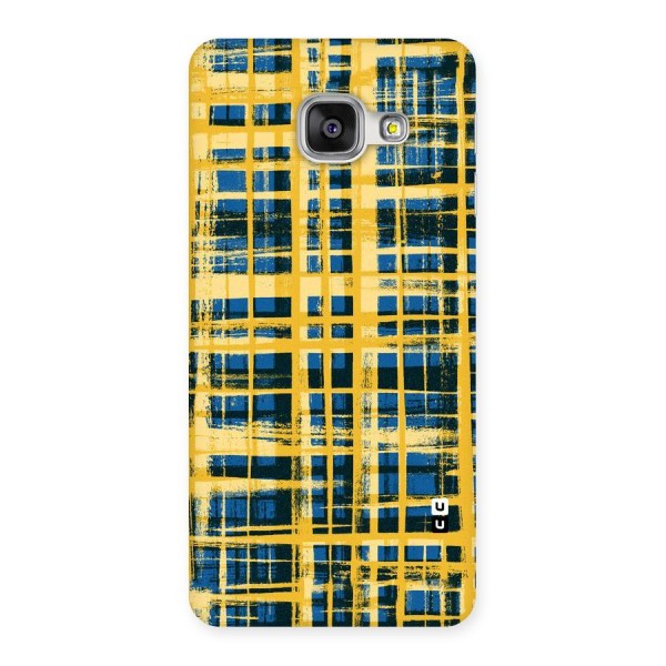 Yellow Rugged Check Design Back Case for Galaxy A3 2016