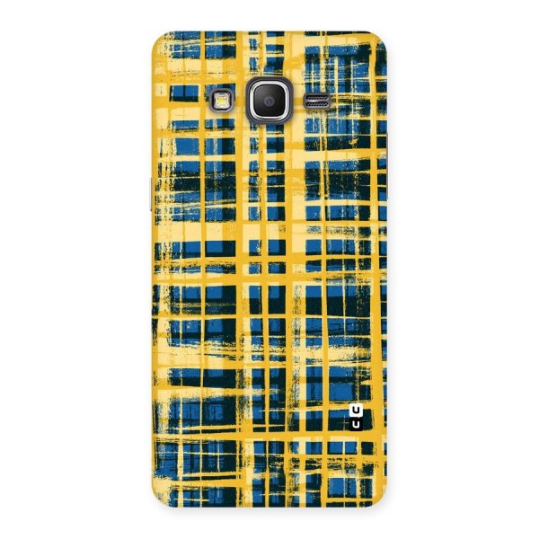 Yellow Rugged Check Design Back Case for Galaxy Grand Prime