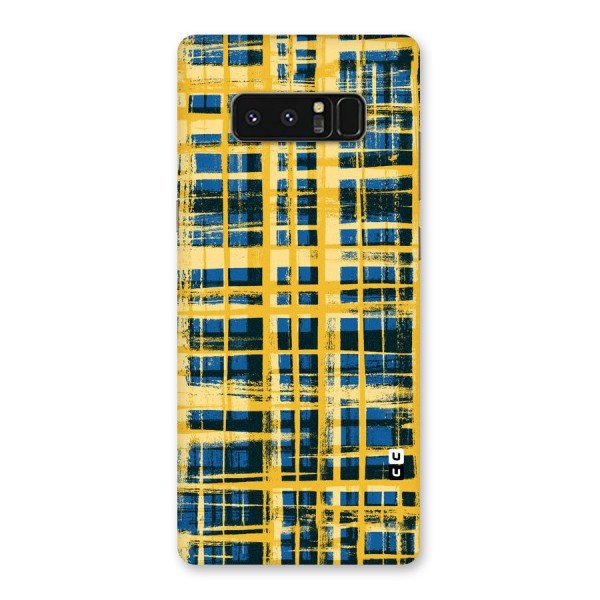 Yellow Rugged Check Design Back Case for Galaxy Note 8