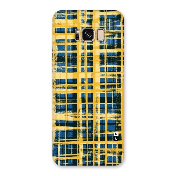 Yellow Rugged Check Design Back Case for Galaxy S8 Plus