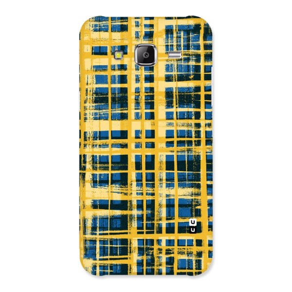 Yellow Rugged Check Design Back Case for Samsung Galaxy J5