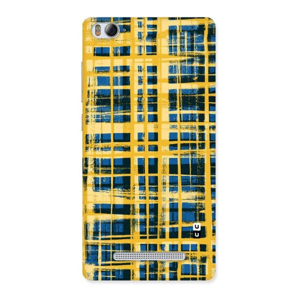 Yellow Rugged Check Design Back Case for Xiaomi Mi4i