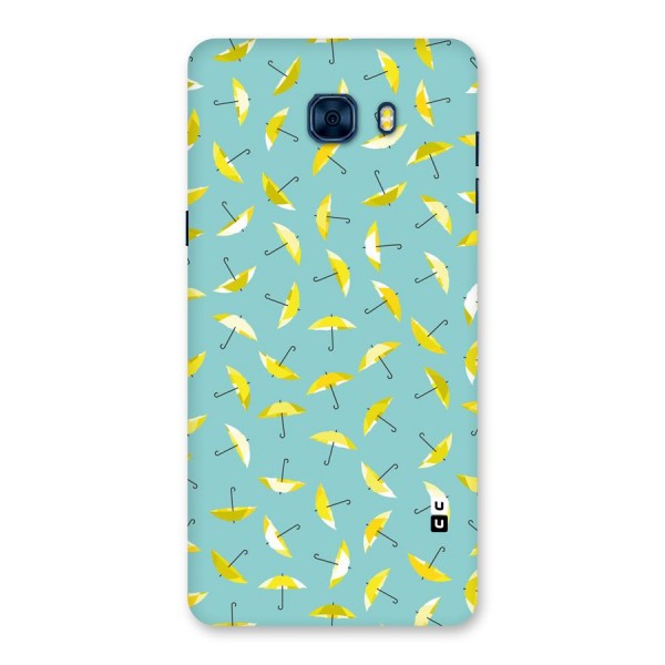 Yellow Umbrella Pattern Back Case for Galaxy C7 Pro