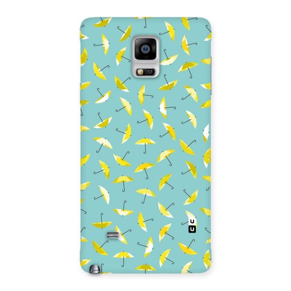 Yellow Umbrella Pattern Back Case for Galaxy Note 4