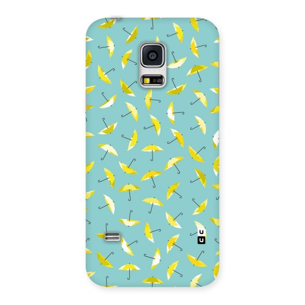 Yellow Umbrella Pattern Back Case for Galaxy S5 Mini