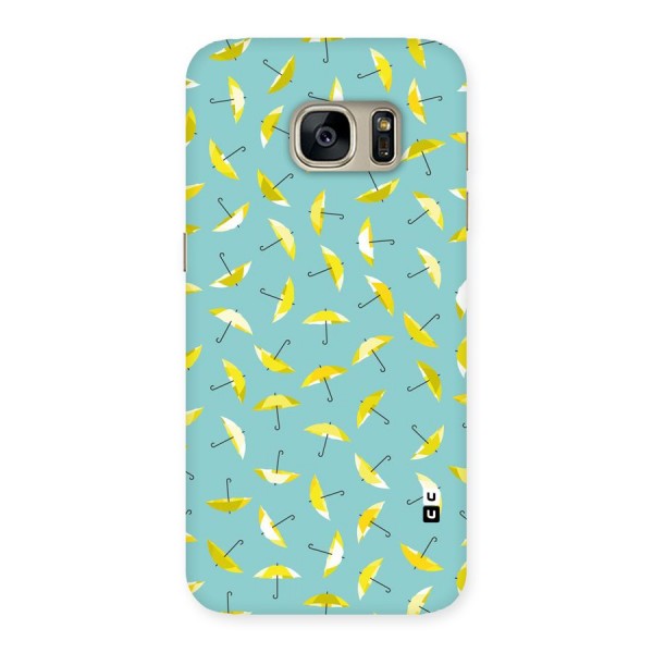 Yellow Umbrella Pattern Back Case for Galaxy S7