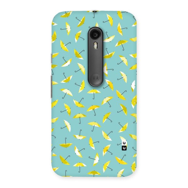 Yellow Umbrella Pattern Back Case for Moto G3