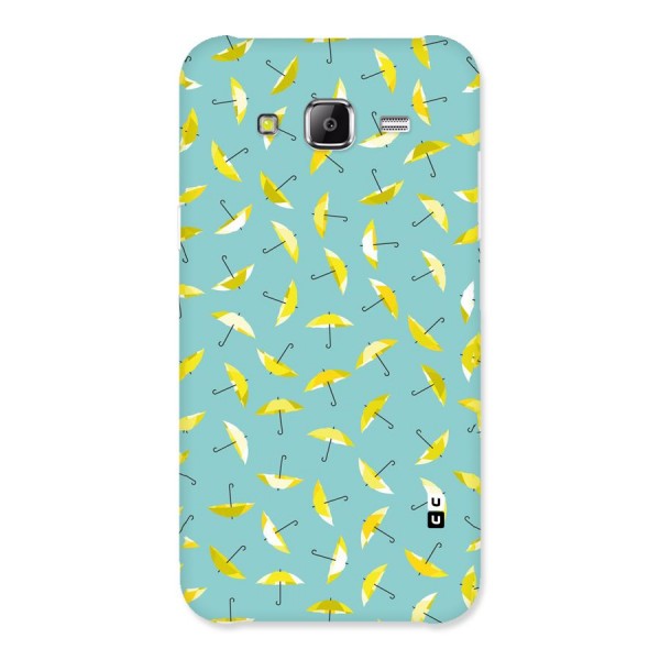 Yellow Umbrella Pattern Back Case for Samsung Galaxy J5