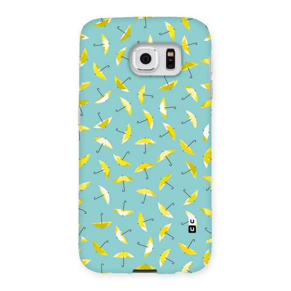 Yellow Umbrella Pattern Back Case for Samsung Galaxy S6