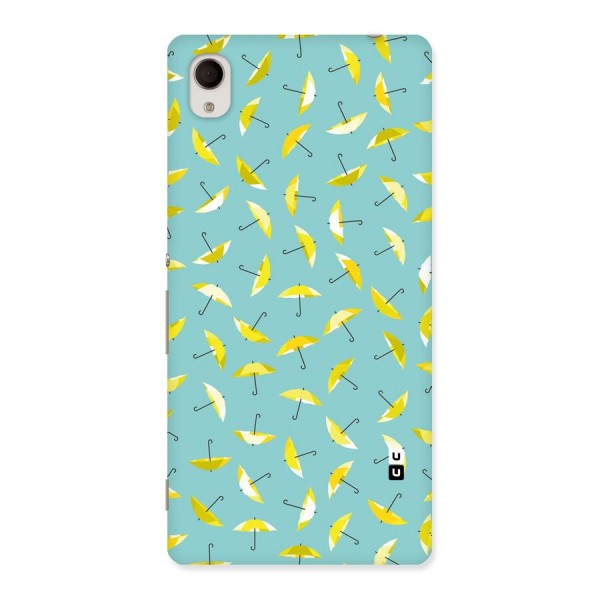 Yellow Umbrella Pattern Back Case for Sony Xperia M4