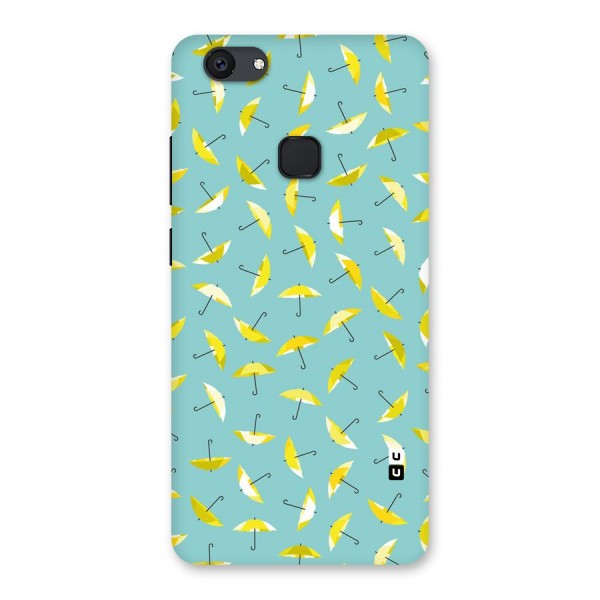 Yellow Umbrella Pattern Back Case for Vivo V7 Plus