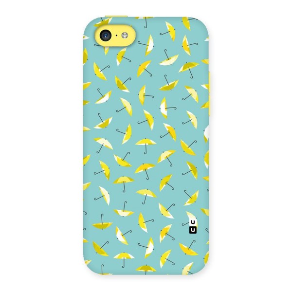 Yellow Umbrella Pattern Back Case for iPhone 5C