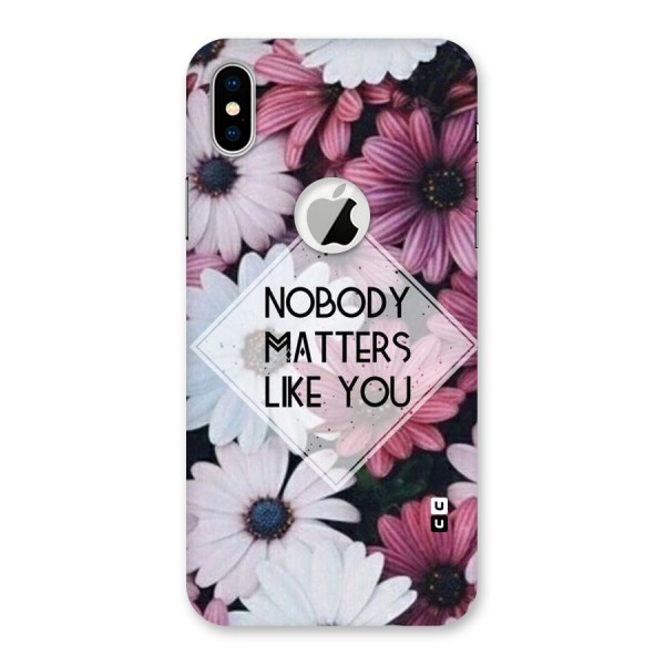 You Matter Back Case for iPhone XS Logo Cut