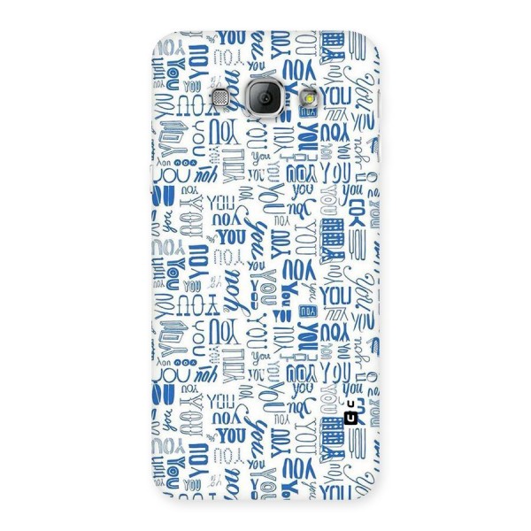 You Pattern Back Case for Galaxy A8