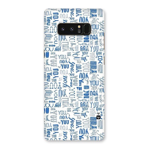 You Pattern Back Case for Galaxy Note 8