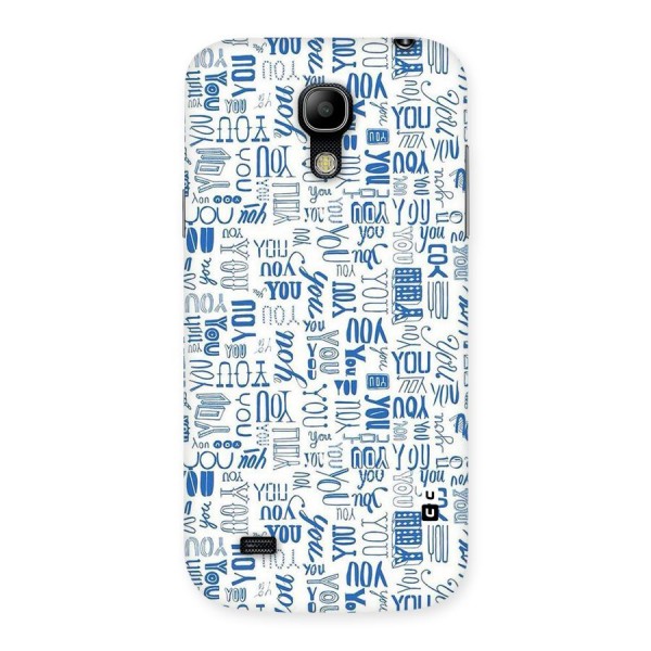 You Pattern Back Case for Galaxy S4 Mini