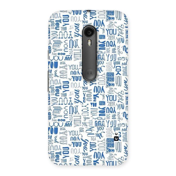 You Pattern Back Case for Moto G3