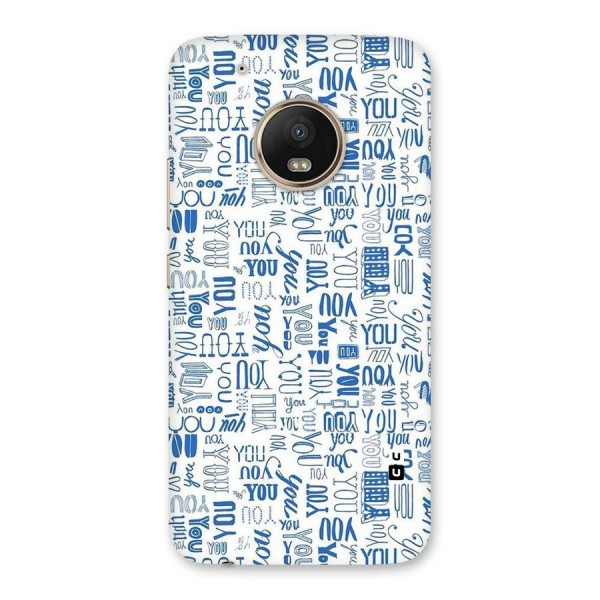 You Pattern Back Case for Moto G5 Plus