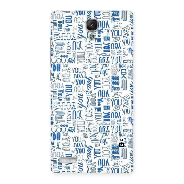 You Pattern Back Case for Redmi Note