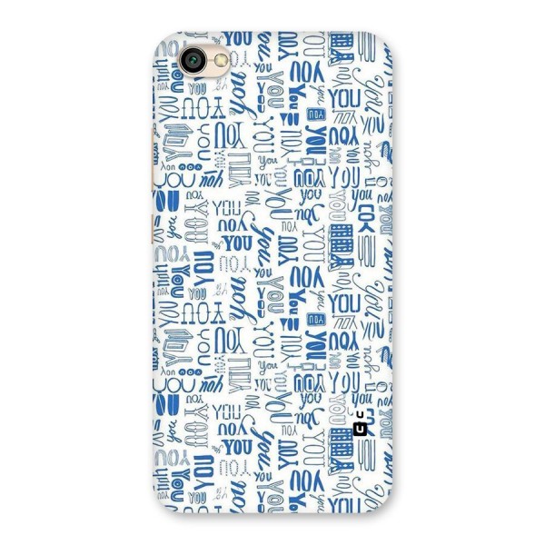 You Pattern Back Case for Redmi Y1 Lite