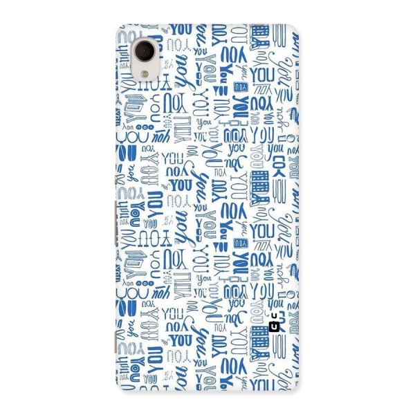 You Pattern Back Case for Sony Xperia M4