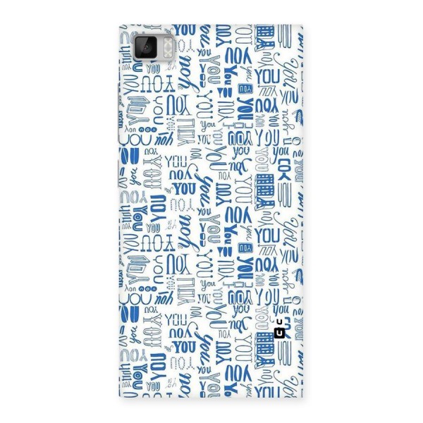 You Pattern Back Case for Xiaomi Mi3