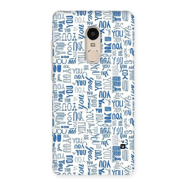 You Pattern Back Case for Xiaomi Redmi Note 4