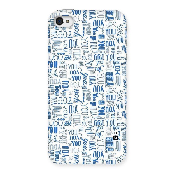 You Pattern Back Case for iPhone 4 4s