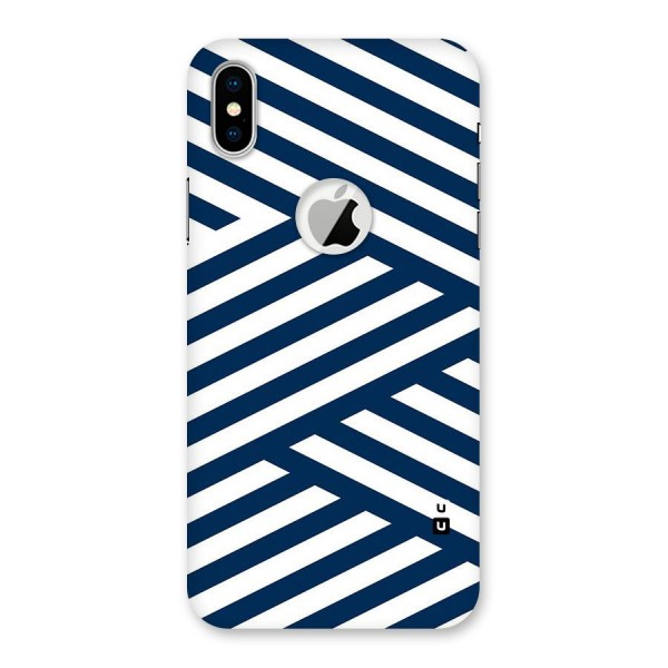 Zip Zap Pattern Back Case for iPhone XS Logo Cut