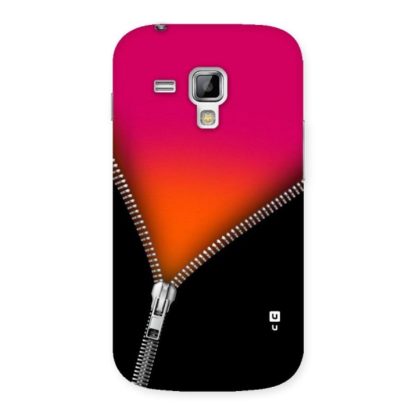 Zipper Print Back Case for Galaxy S Duos