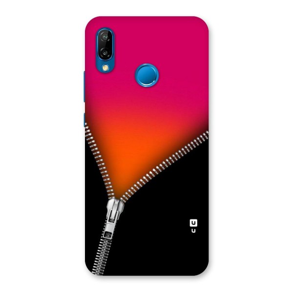 Zipper Print Back Case for Huawei P20 Lite