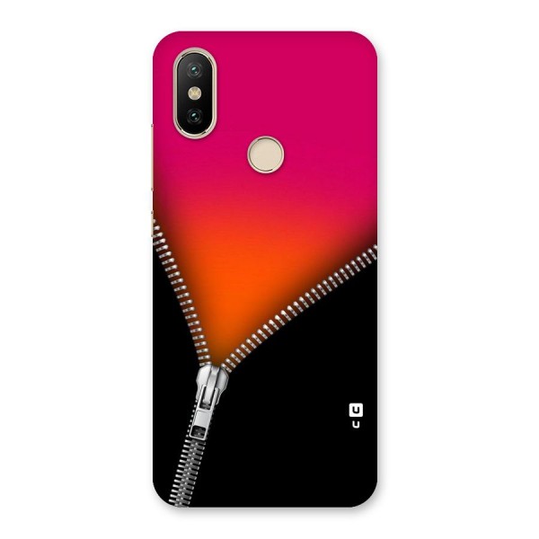 Zipper Print Back Case for Mi A2