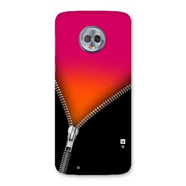 Zipper Print Back Case for Moto G6