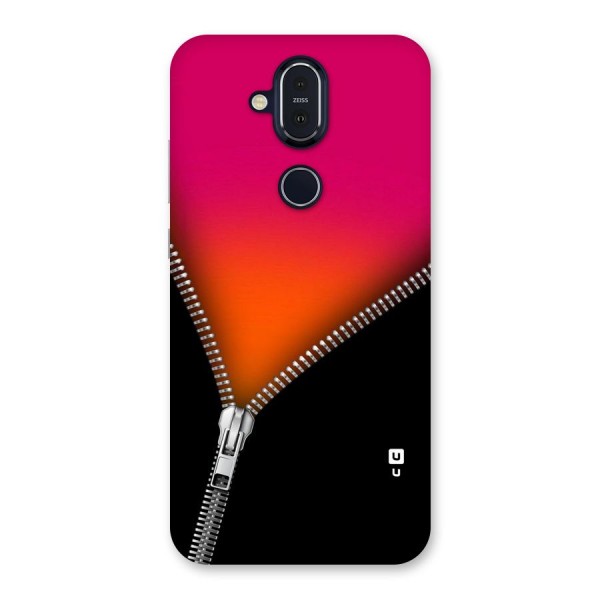 Zipper Print Back Case for Nokia 8.1