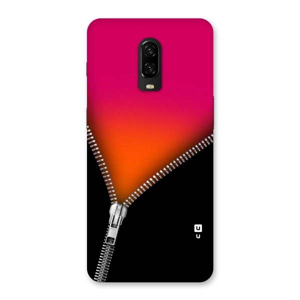 Zipper Print Back Case for OnePlus 6T