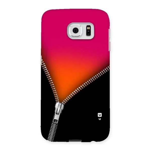 Zipper Print Back Case for Samsung Galaxy S6