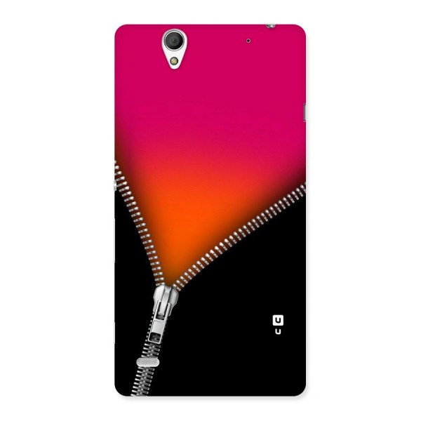 Zipper Print Back Case for Sony Xperia C4