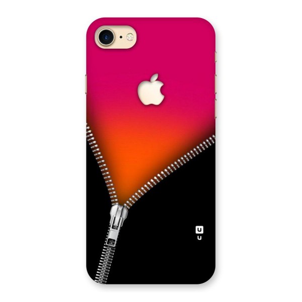 Zipper Print Back Case for iPhone 7 Apple Cut