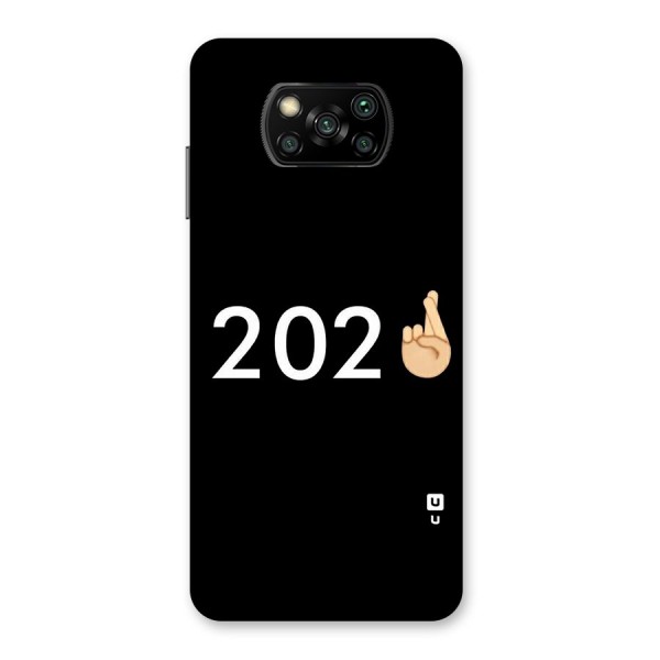 2021 Fingers Crossed Back Case for Poco X3