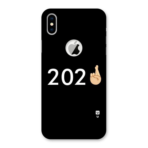 2021 Fingers Crossed Back Case for iPhone XS Logo Cut