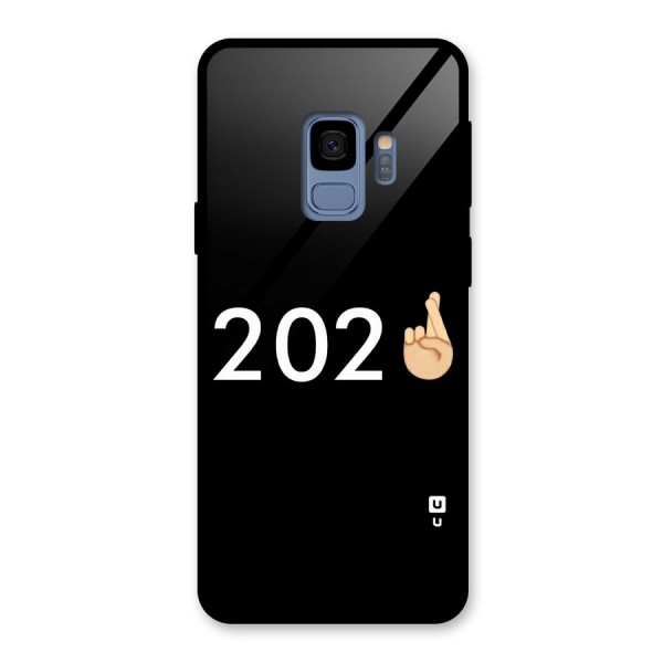 2021 Fingers Crossed Glass Back Case for Galaxy S9