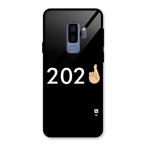 2021 Fingers Crossed Glass Back Case for Galaxy S9 Plus